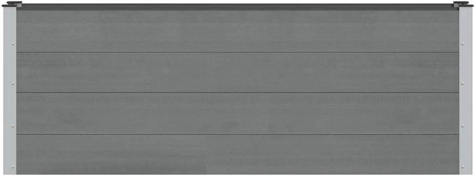 Paaukštinta sodo lova 2 vnt. Juoda 200 x 30 x 72 cm