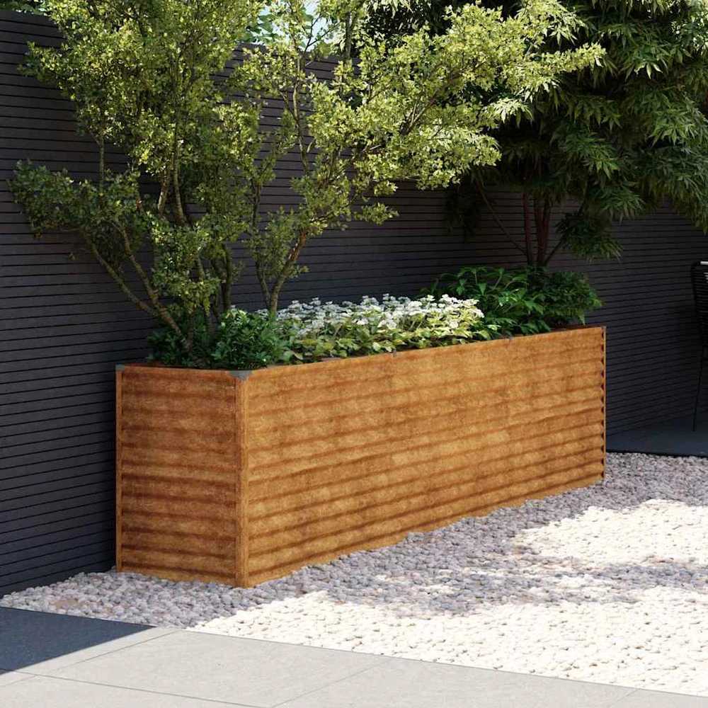 Aukštas sodo lovelis, 291x50x69cm, Corten plienas