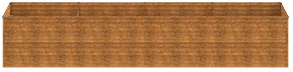 Aukštas sodo lovelis, 386x100x69cm, Corten plienas