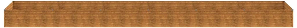 Aukštas sodo lovelis, 579x100x36cm, Corten plienas