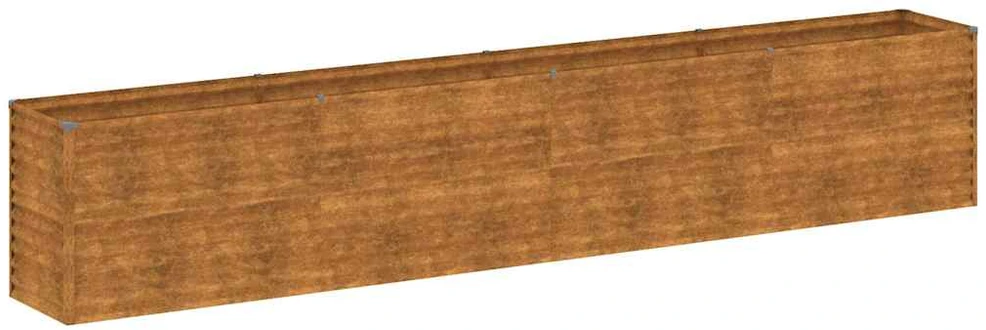 Aukštas sodo lovelis, 385x50x69cm, Corten plienas