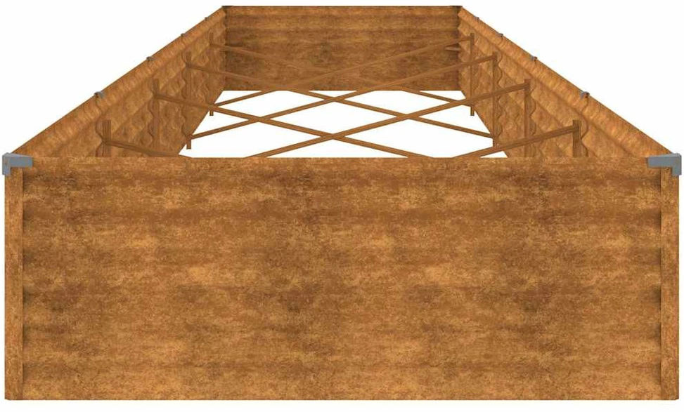 Aukštas sodo lovelis, 482x100x36cm, Corten plienas