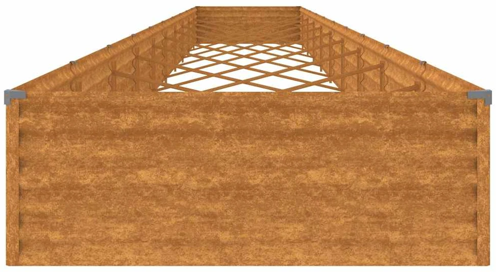 Aukštas sodo lovelis, 960x100x36cm, Corten plienas