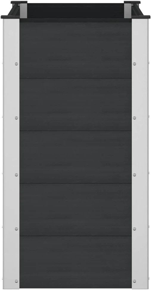 Paaukštinta sodo lova Juoda 100 x 50 x 91 cm WPC ir aliuminis