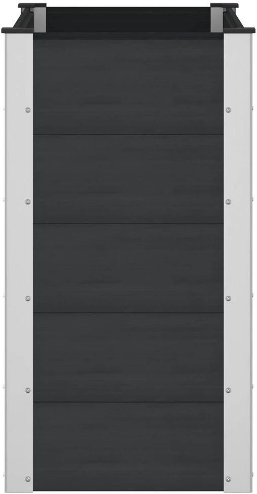 Paaukštinta sodo lova Juoda 100 x 50 x 91 cm WPC ir aliuminis