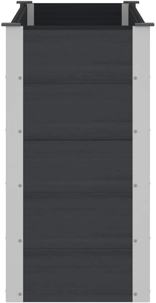 Paaukštinta sodo lova Juoda 150 x 50 x 91 cm WPC ir aliuminis