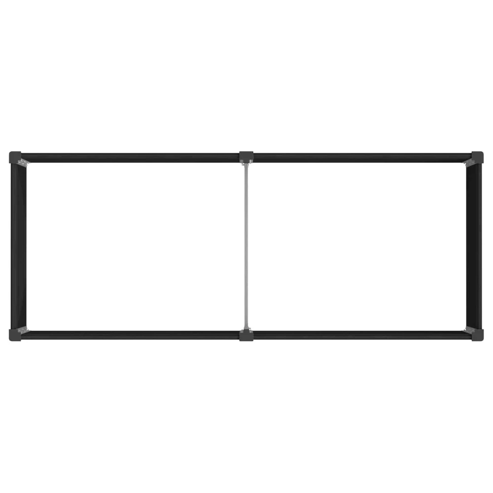 Paaukštinta sodo lova Juoda 250 x 100 x 91 cm WPC ir aliuminis