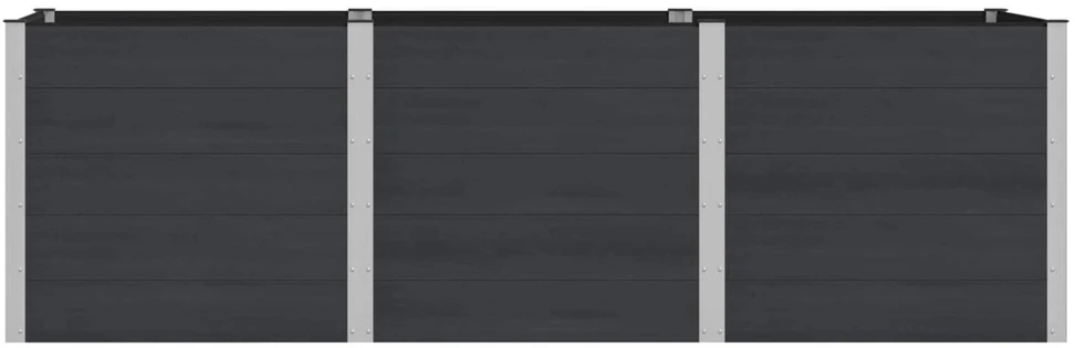 Paaukštinta sodo lova Juoda 300 x 100 x 91 cm WPC ir aliuminis