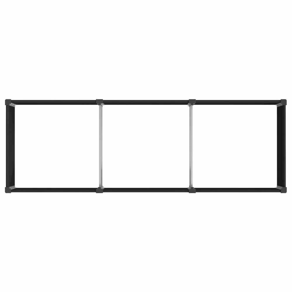 Paaukštinta sodo lova Juoda 300 x 100 x 91 cm WPC ir aliuminis