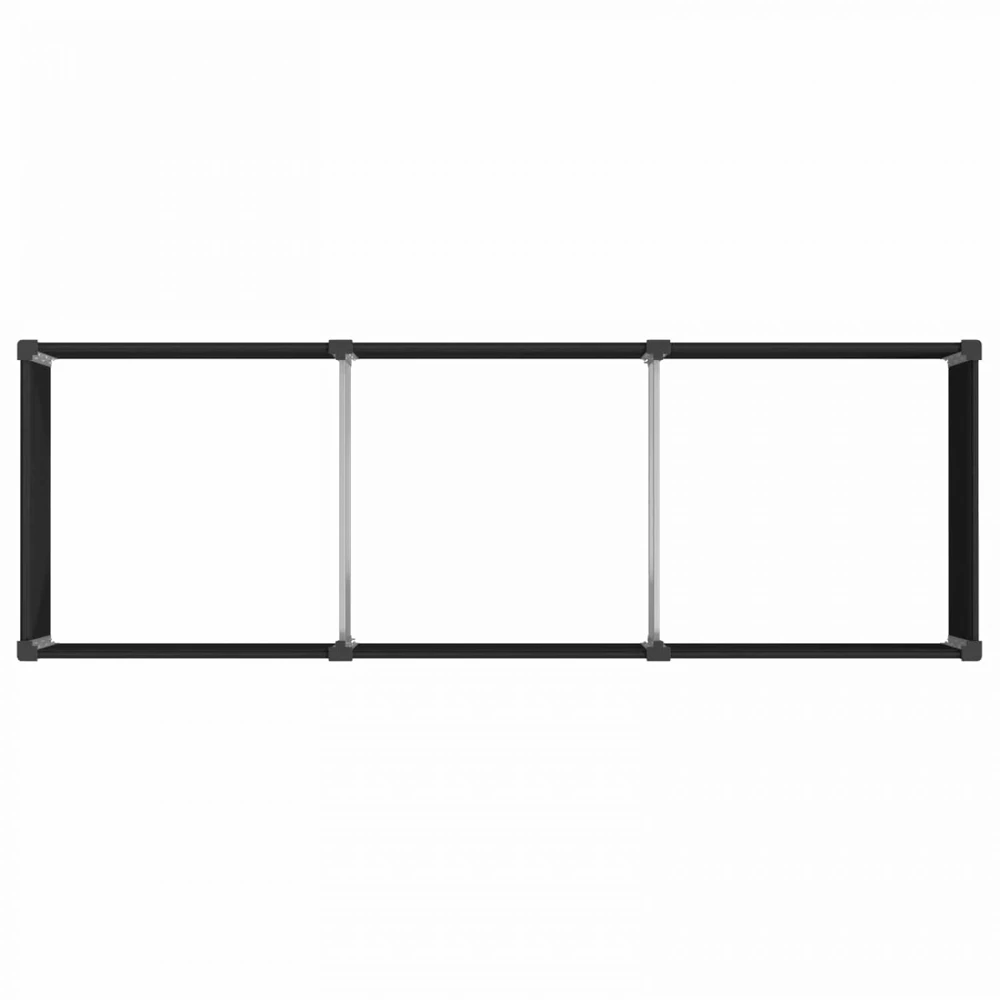 Paaukštinta sodo lova Juoda 300 x 100 x 91 cm WPC ir aliuminis