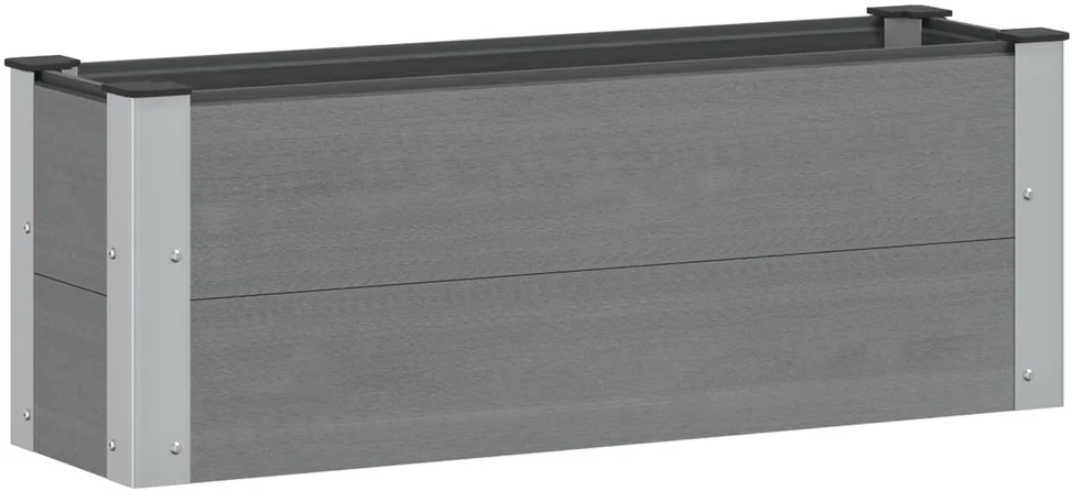Paaukštinta sodo lova Pilka 100 x 30 36 cm WPC ir aliuminis