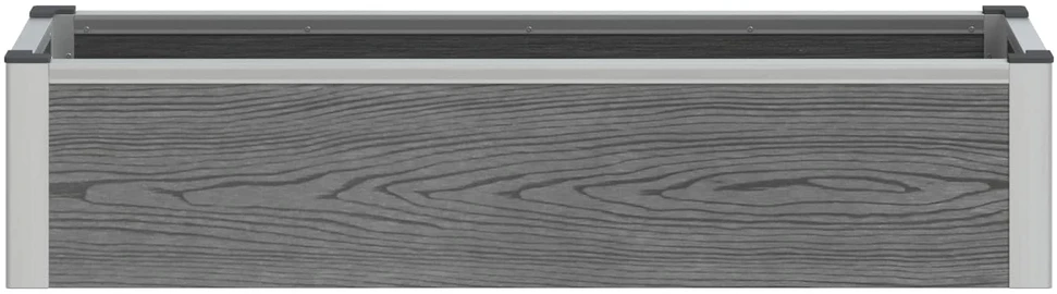 Paaukštinta sodo lova Pilka 100 x 30 x 22 cm WPC ir aliuminis