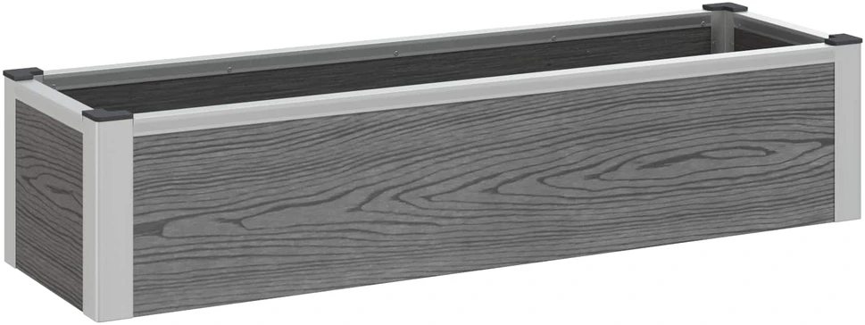 Paaukštinta sodo lova Pilka 100 x 30 x 22 cm WPC ir aliuminis