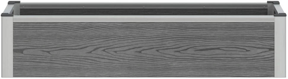 Paaukštinta sodo lova Pilka 100 x 30 x 22 cm WPC ir aliuminis
