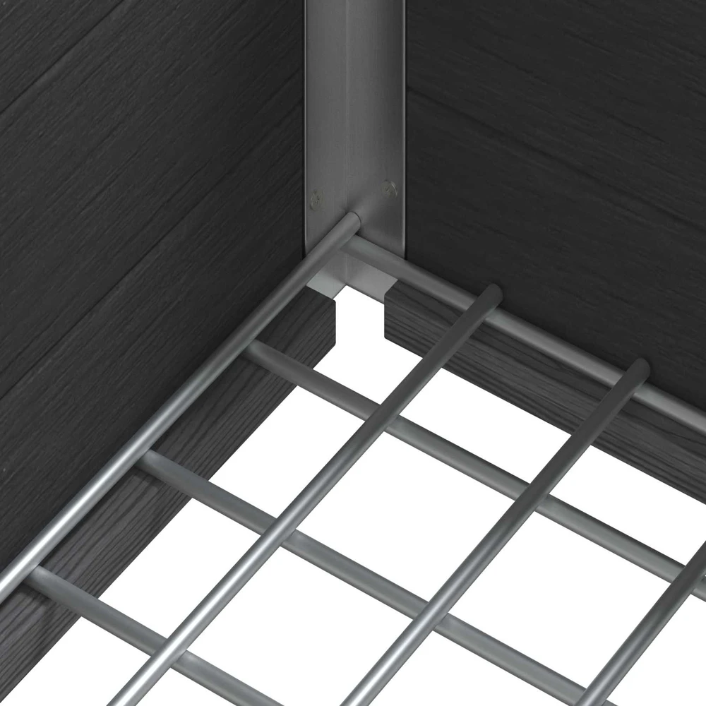 Paaukštinta sodo lova Pilka 100 x 30 x 42 cm WPC ir aliuminis
