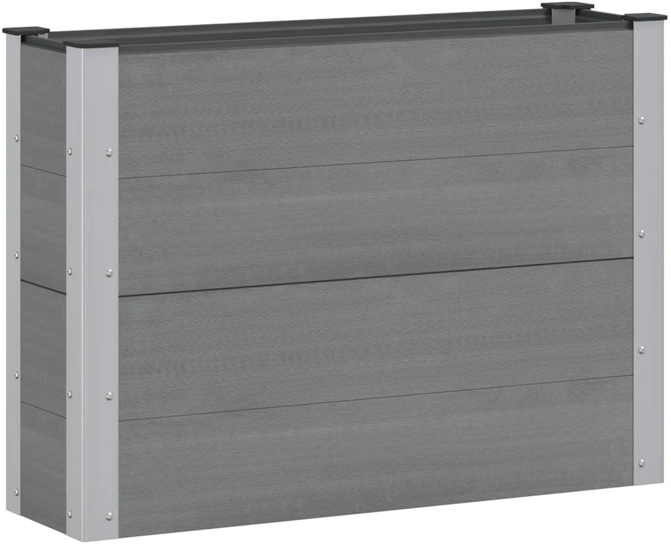 Paaukštinta sodo lova Pilka 100 x 30 x 72 cm WPC ir aliuminis