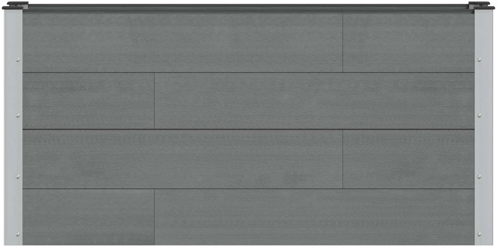 Paaukštinta sodo lova Pilka 150 x 30 x 72 cm WPC ir aliuminis