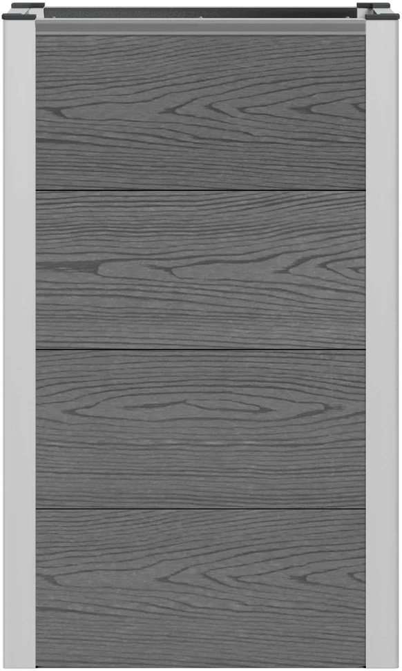 Paaukštinta sodo lova Pilka 50 x 30 x 82 cm WPC ir aliuminis