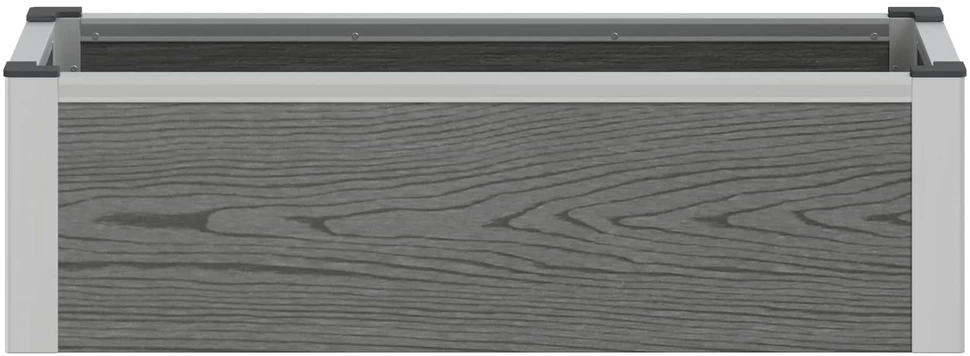 Paaukštinta sodo lova Pilka 75 x 30 x 22 cm WPC ir aliuminis