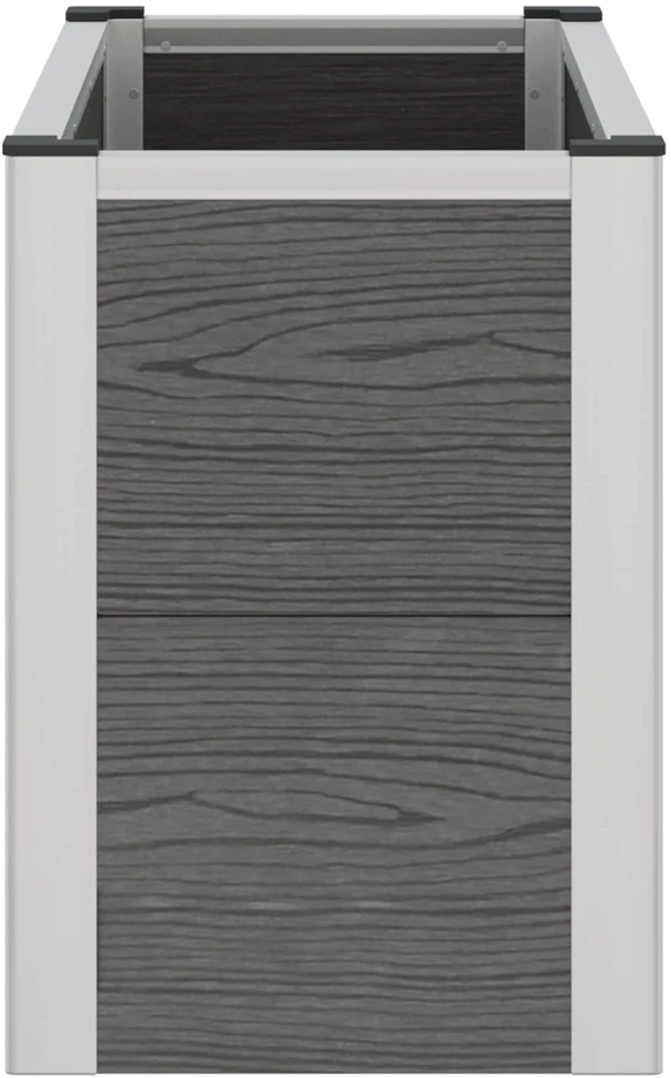Paaukštinta sodo lova Pilka 75 x 30 x 42 cm WPC ir aliuminis