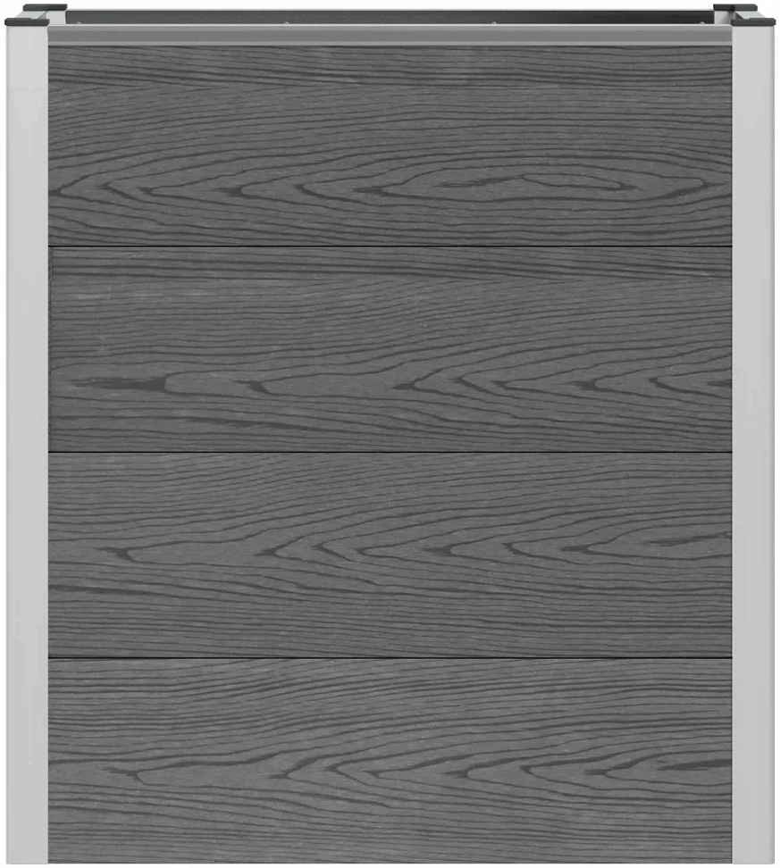 Paaukštinta sodo lova Pilka 75 x 30 x 82 cm WPC ir aliuminis