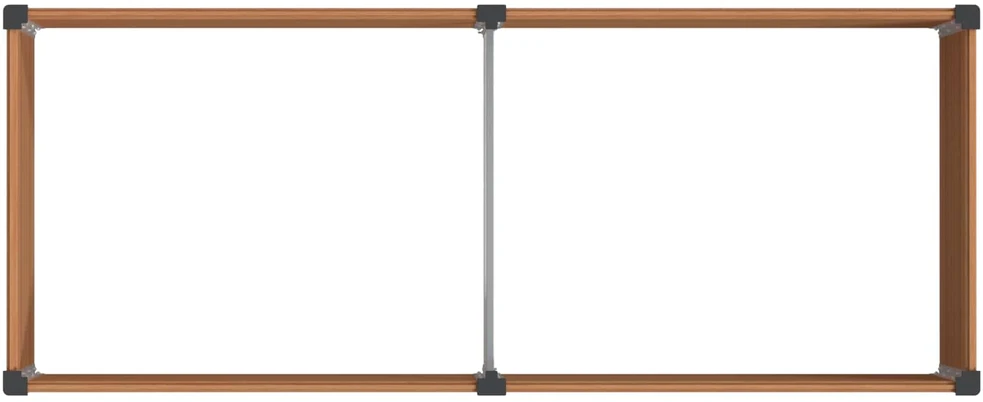 Paaukštinta sodo lova Ruda 250 x 100 x 91 cm WPC ir aliuminis