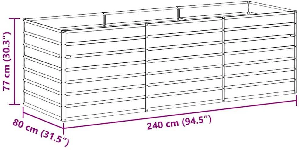 Paaukštinta sodo lova Šviesiai rudas 240 x 80 x 77 cm