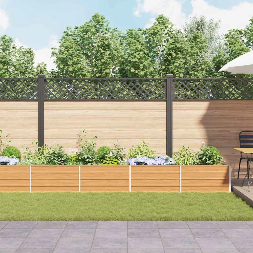 Paaukštinta sodo lova Šviesiai rudas 480 x 80 x 45 cm