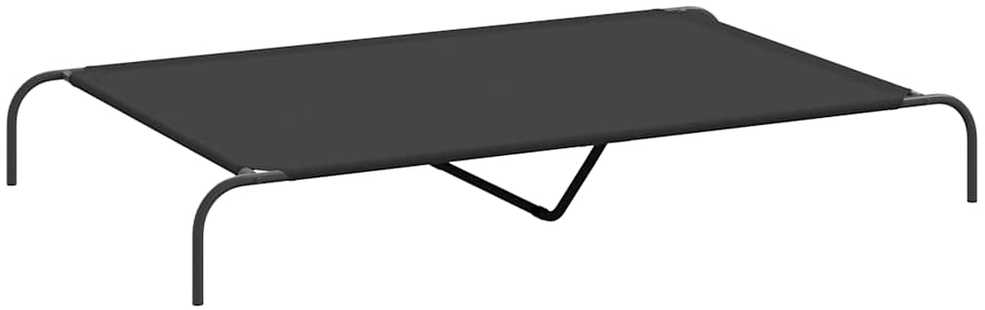 paaukštinta šunų lova juoda 150x90x20 cm Oksfordo audinys