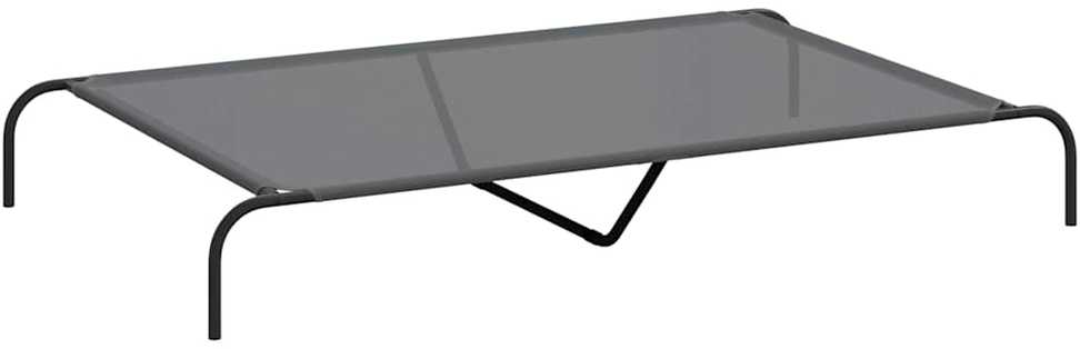 paaukštinta šunų lova, pilka 150x90x20 cm tekstilės ir plieno