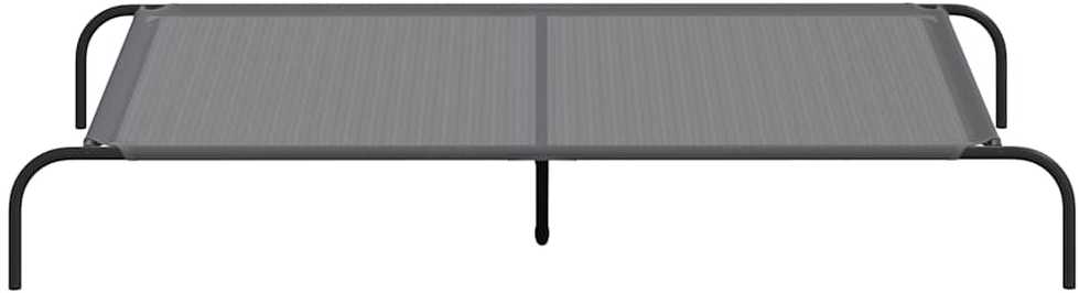 paaukštinta šunų lova, pilka 150x90x20 cm tekstilės ir plieno