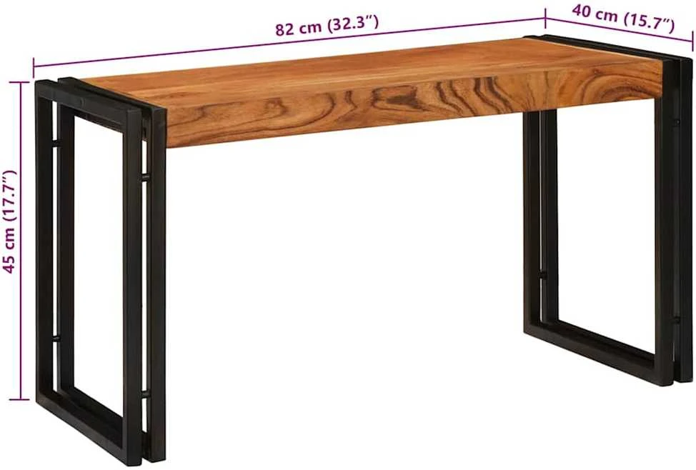 Suklijuotas stalas 3 vnt. Ruda ir juoda 82 x 40 x 45 cm