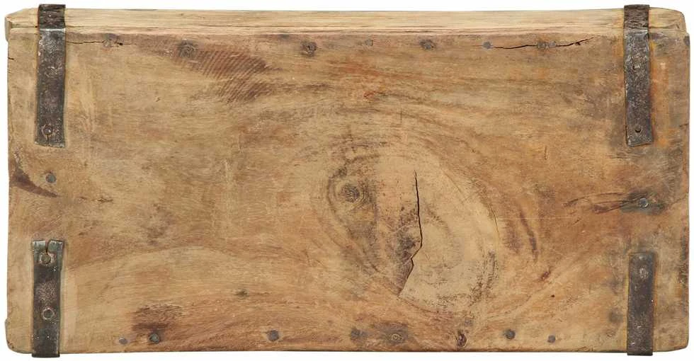 Padėklas su saugykla Ruda 30 x 15 x 9 cm Kietas atkurtas medis