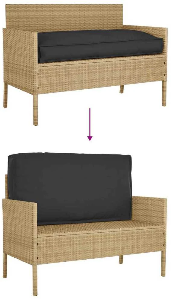 Pagalvėlė Oksfordo audinys Juoda 120 x 60 x 12 cm