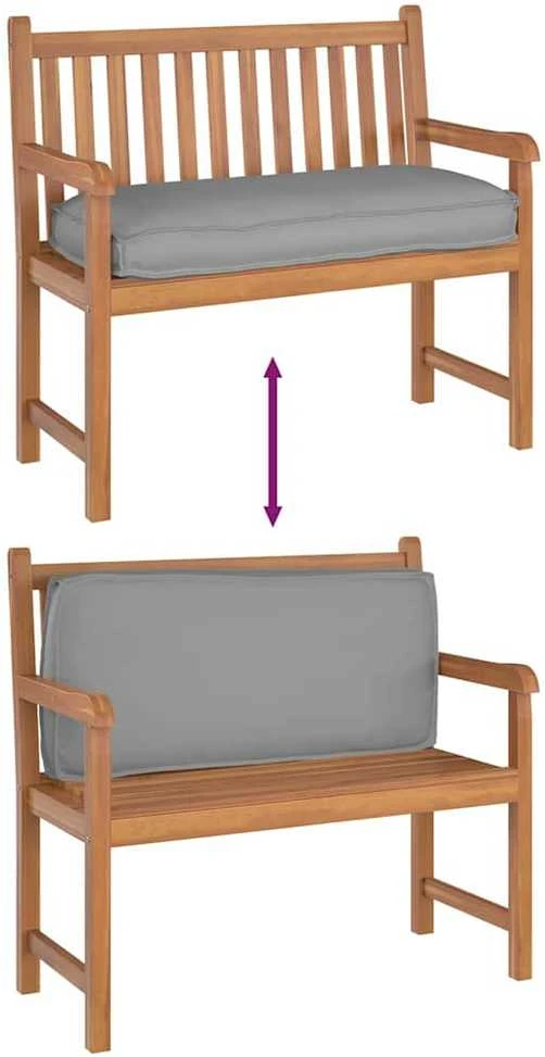 Pagalvėlė Oksfordo audinys Pilka 120 x 50 x 12 cm