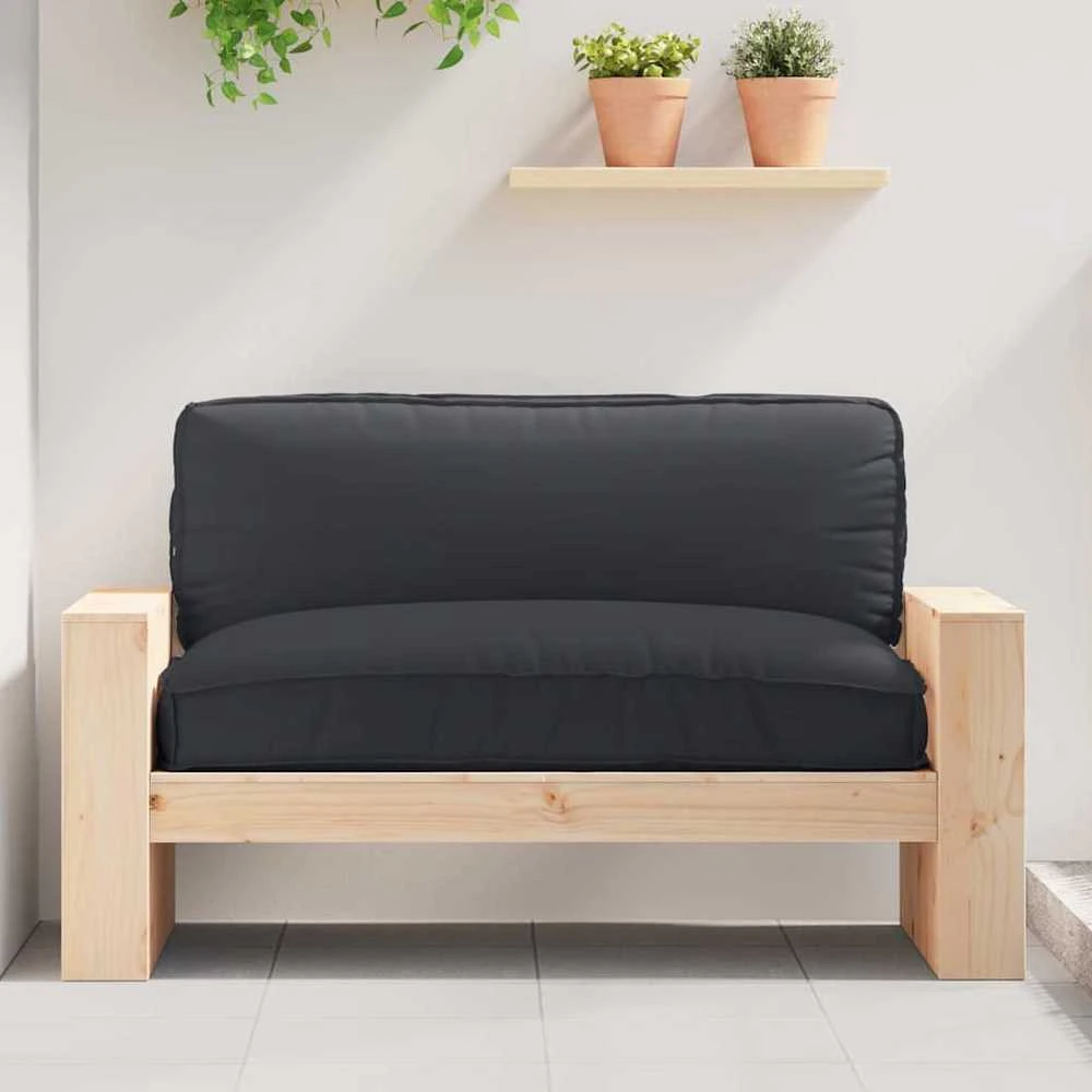 Pagalvėlė Oksfordo audinys Juoda 120 x 80 x 12 cm