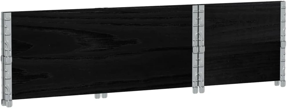 Padėklų apvadai, 2vnt., juodi, 100x50cm, pušies masyvas