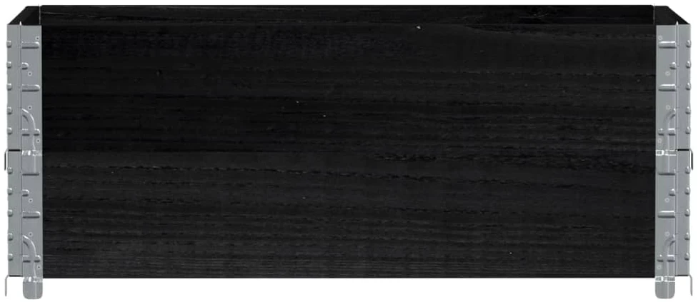 Padėklų apvadai, 2vnt., juodi, 100x50cm, pušies masyvas
