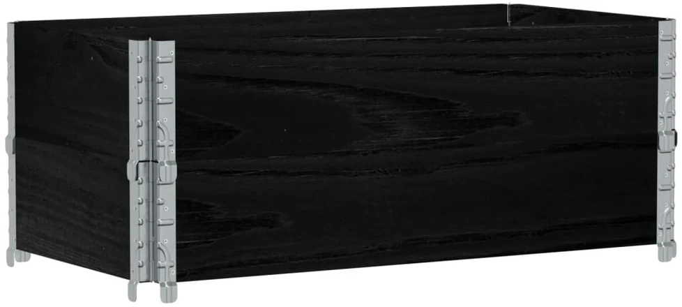 Padėklų apvadai, 2vnt., juodi, 100x50cm, pušies masyvas