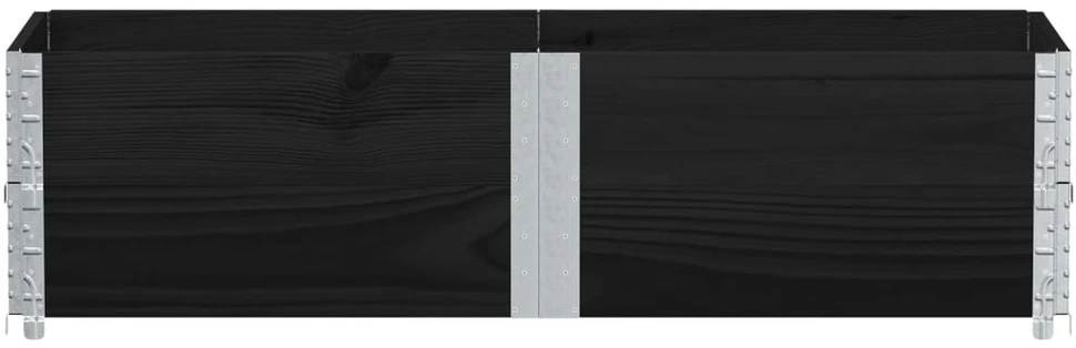 Padėklų apvadai, 2vnt., juodi, 150x50cm, pušies masyvas