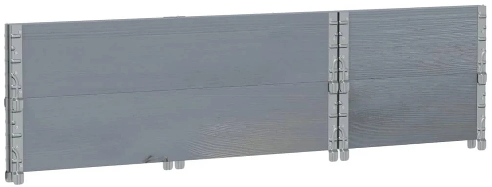 Padėklų apvadai, 2vnt., pilki, 100x50cm, pušies masyvas