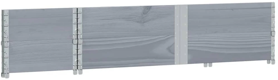 Padėklų apvadai, 2vnt., pilki, 150x50cm, pušies masyvas