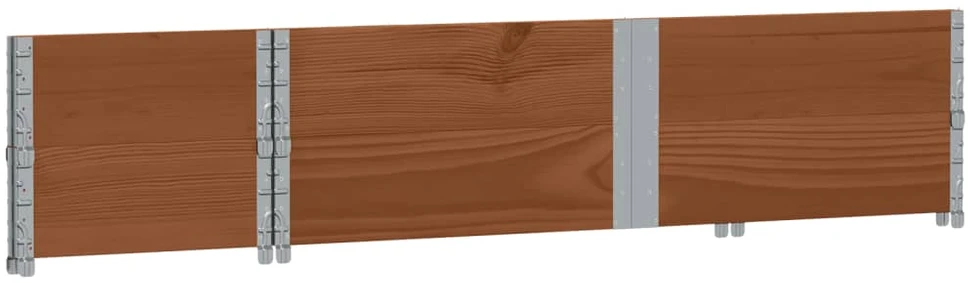 Padėklų apvadai, 2vnt., rudi, 150x50cm, pušies medienos masyvas