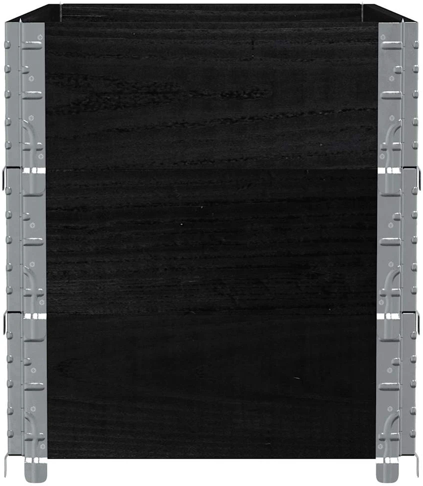 Padėklų apvadai, 3vnt., juodi, 100x50cm, pušies masyvas