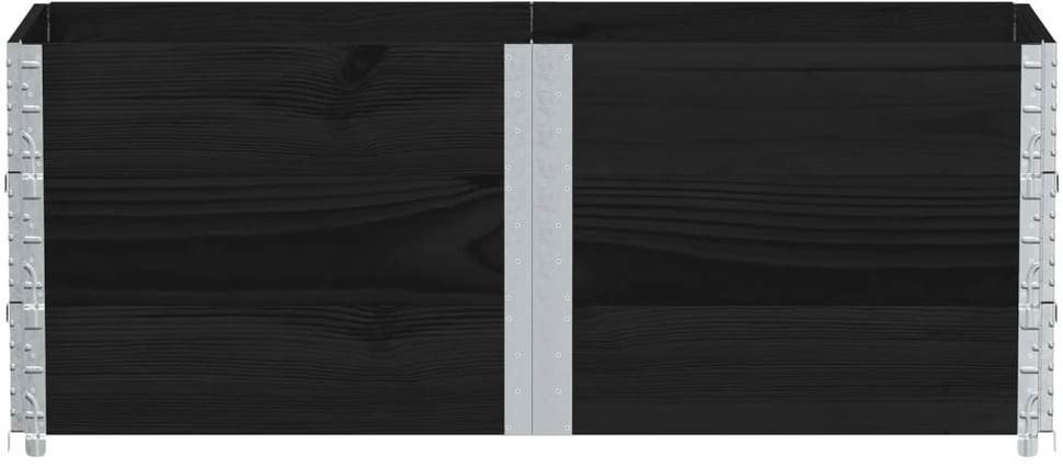 Padėklų apvadai, 3vnt., juodi, 150x50cm, pušies masyvas