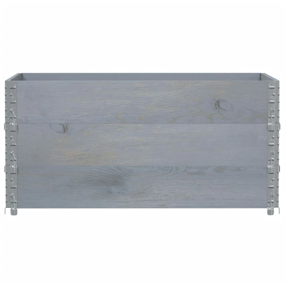 Padėklų apvadai, 3vnt., pilki, 120x80cm, pušies masyvas