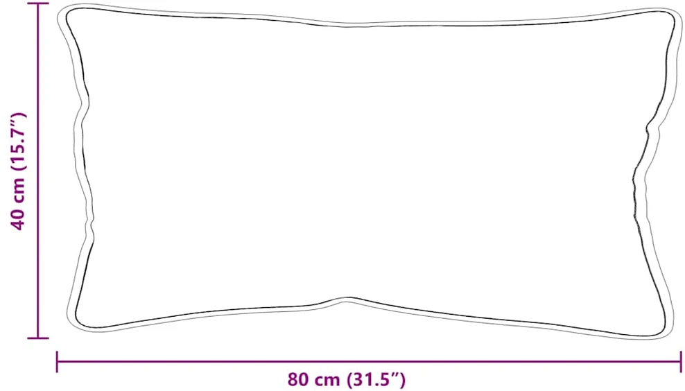 Pagalvė 80 x 40 x 20 cm Poliesteris Balta