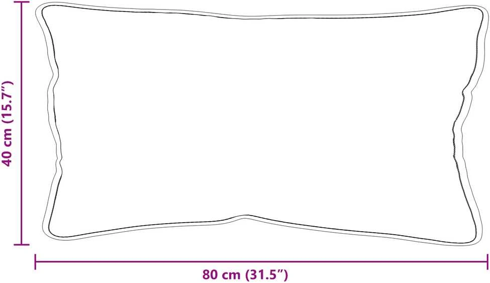 Pagalvė 80 x 42 x 20 cm Poliesteris Balta