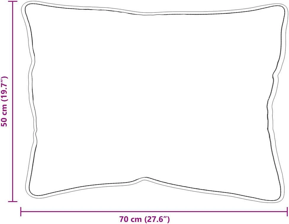 Pagalvė 70 x 50 x 20 cm Poliesteris Balta