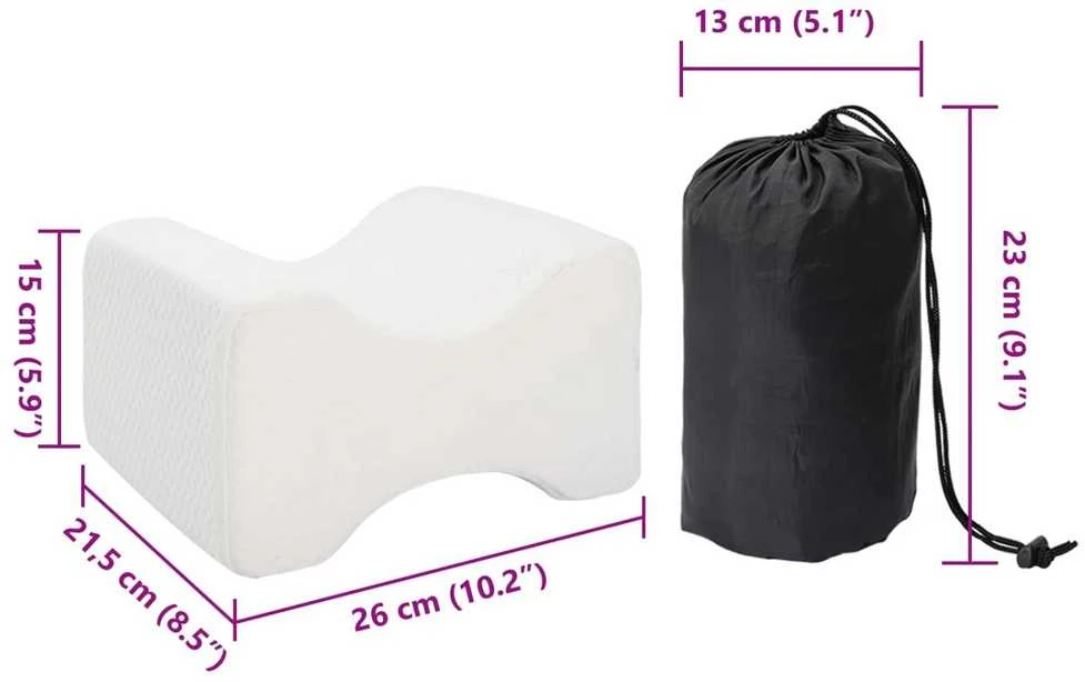 Knee Pillow Baltas Atminties putplastis ir poliesteris